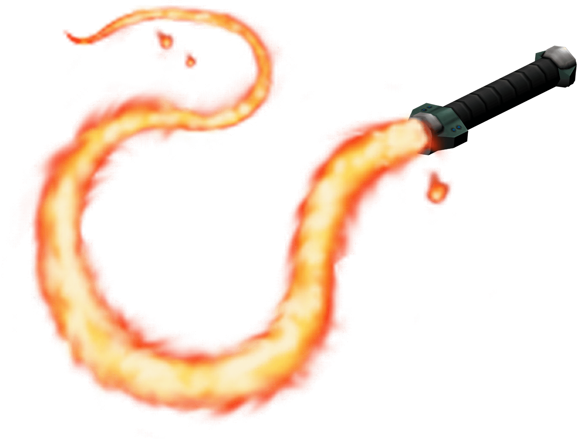 Flaming Whip Illustration PNG Image