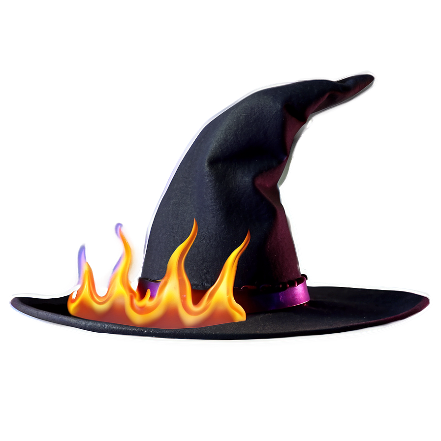 Flaming Witches Hat Png 06292024 PNG Image