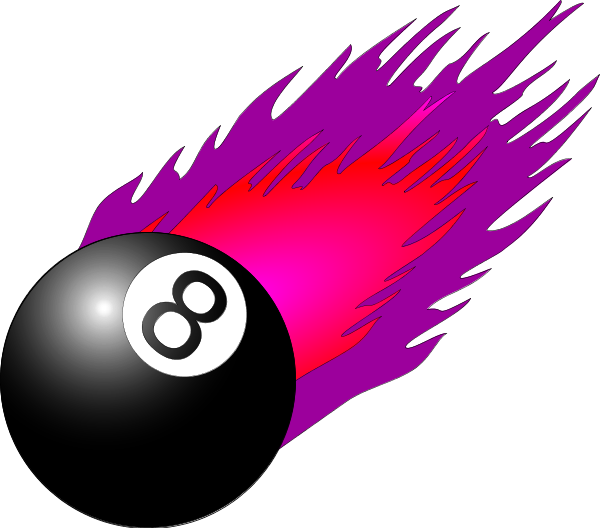 Flaming8 Ball Graphic PNG Image