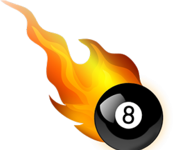 Flaming8 Ball Pool Icon PNG Image