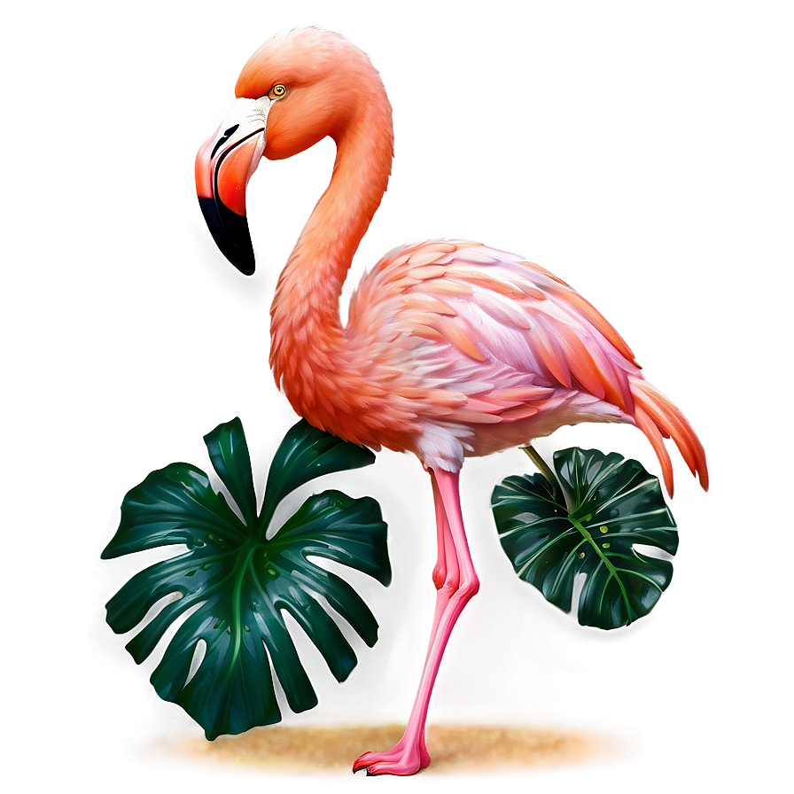 Flamingo And Hibiscus Flowers Png 05062024 PNG Image