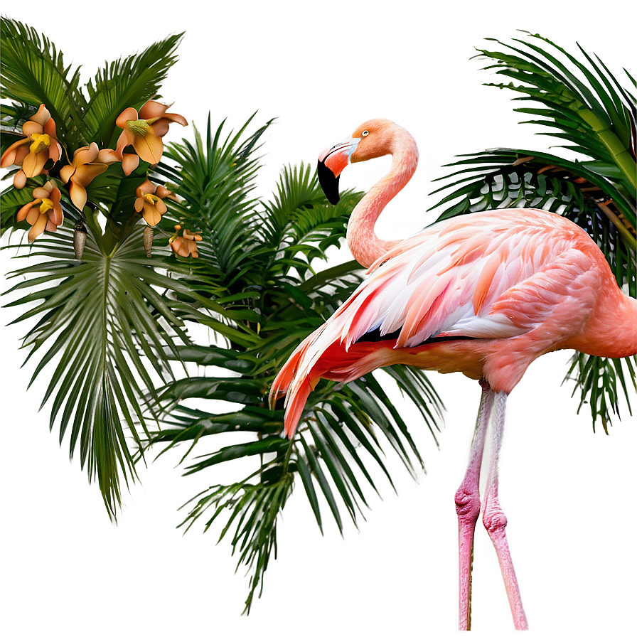 Flamingo And Palm Trees Png 05062024 PNG Image