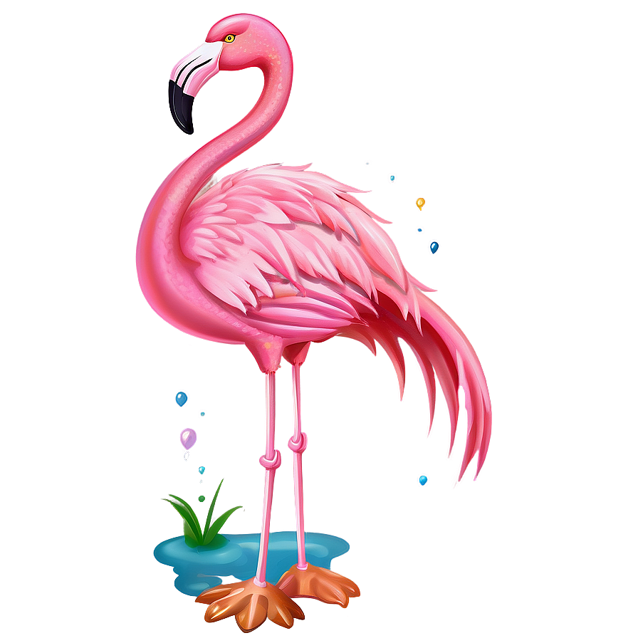 Flamingo Birthday Banner Png Jpw PNG Image