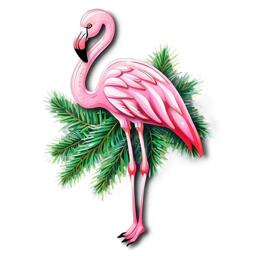 Flamingo Christmas Theme Png 05062024 PNG Image