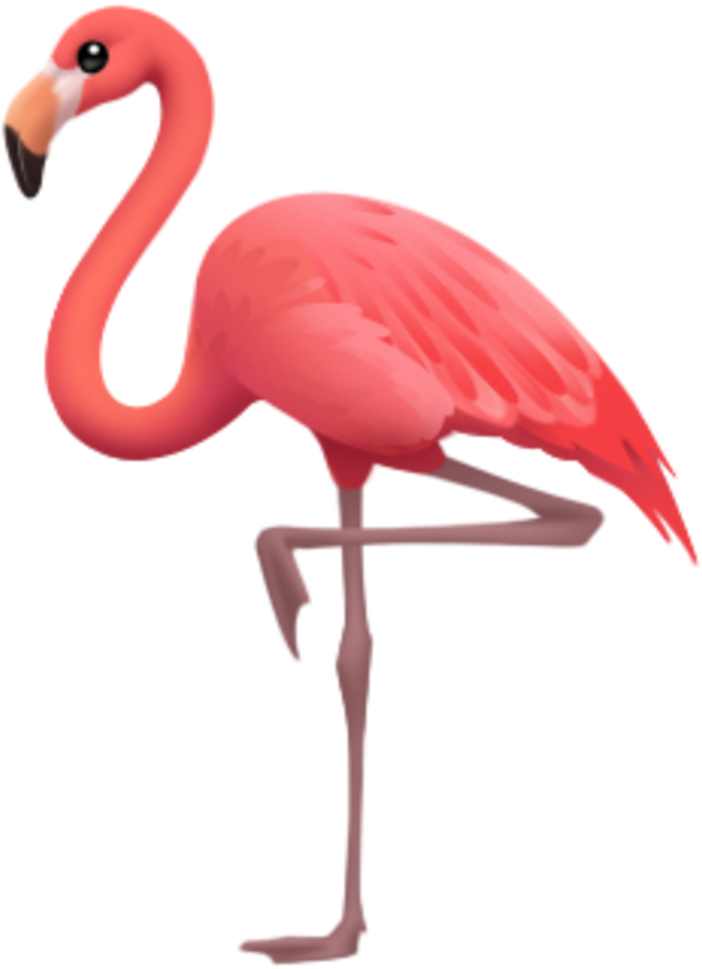 Flamingo Emojii Phone PNG Image