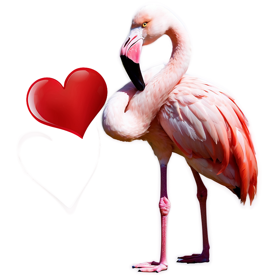 Flamingo Love Heart Png Ruj PNG Image