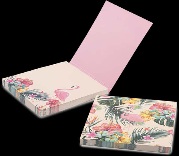 Flamingo Themed Sticky Notes PNG Image