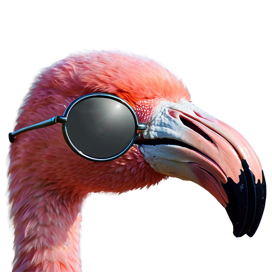 Flamingo With Sunglasses Png Onb PNG Image