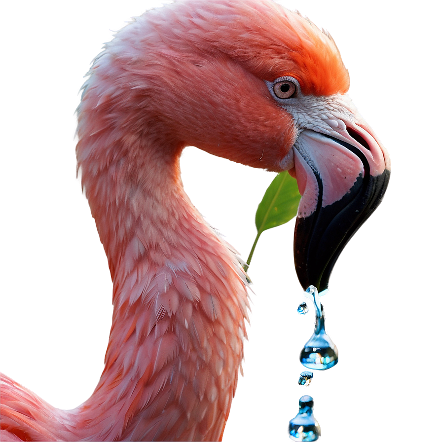 Flamingo With Water Droplets Png 46 PNG Image