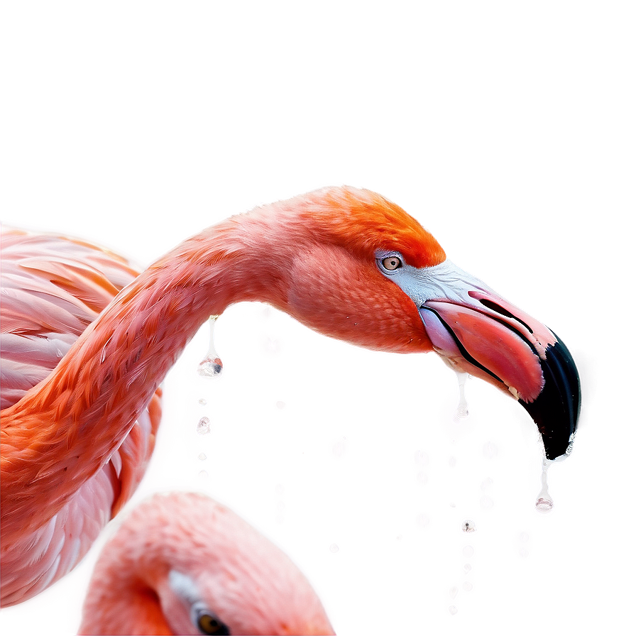 Flamingo With Water Droplets Png Nkj61 PNG Image