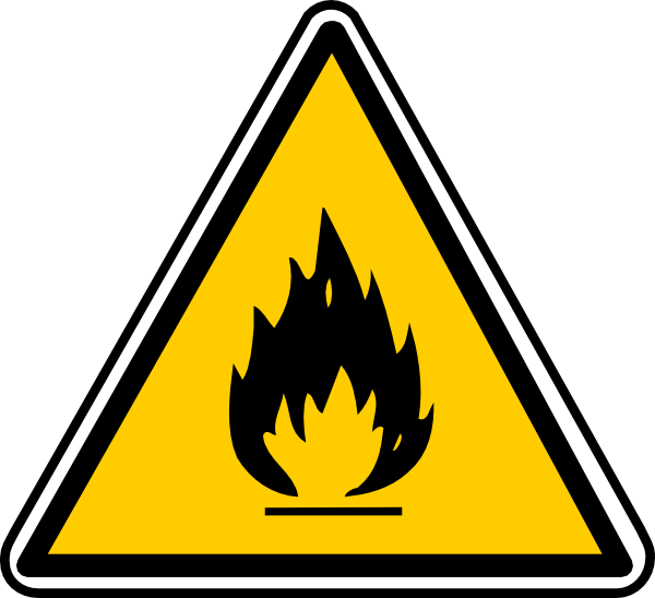 Flammable Hazard Sign PNG Image