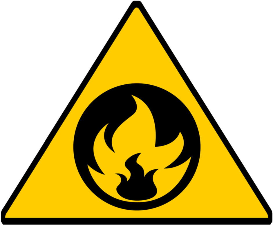 Flammable Material Warning Sign PNG Image