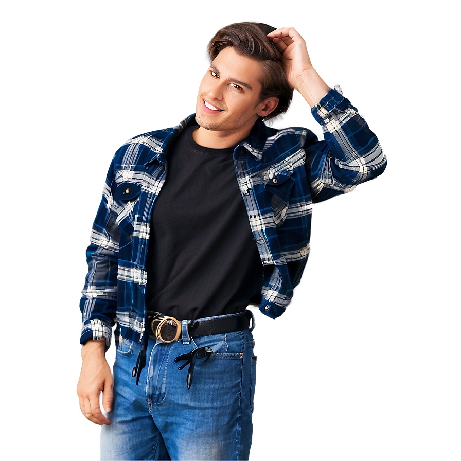 Flannel Jacket Style Png Qtb22 PNG Image