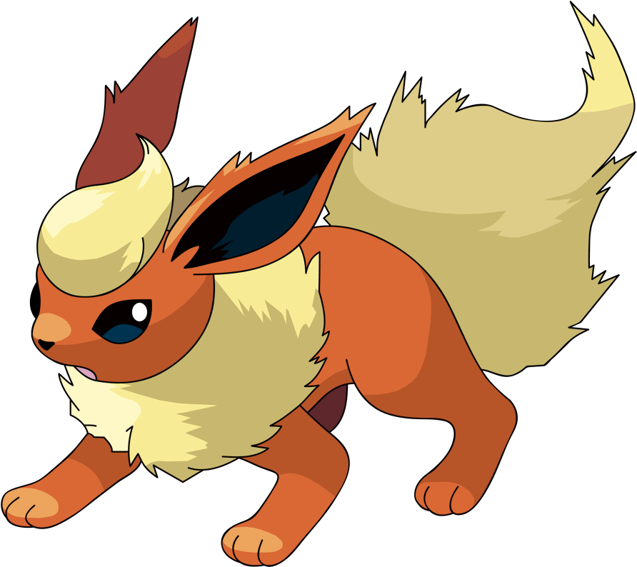 Flareon Pokemon Illustration PNG Image