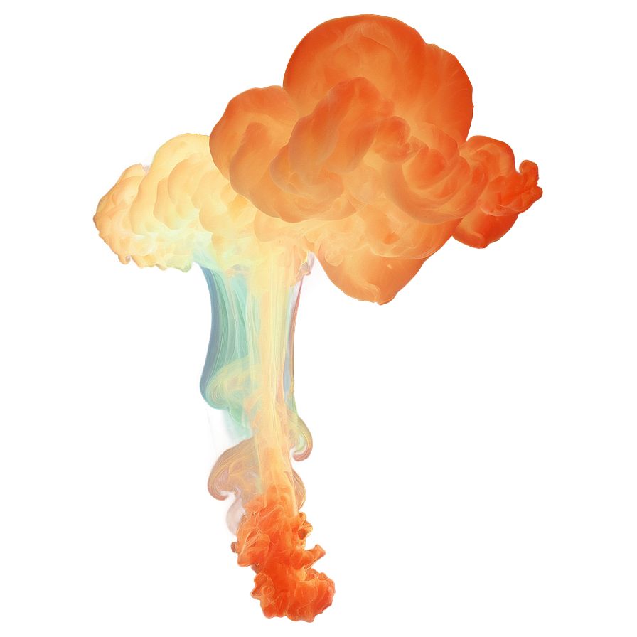 Flaring Orange Smoke Moment Png 56 PNG Image