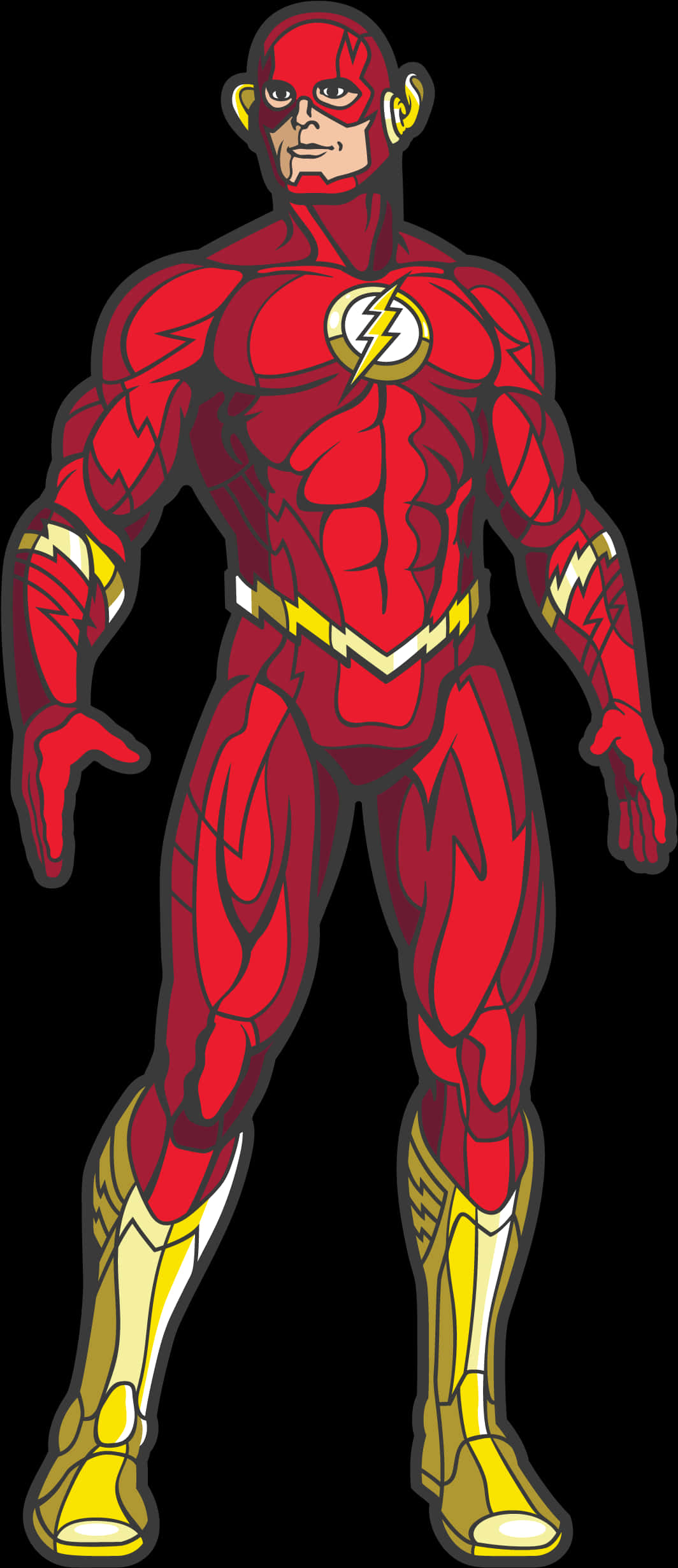 Flash Superhero Illustration PNG Image