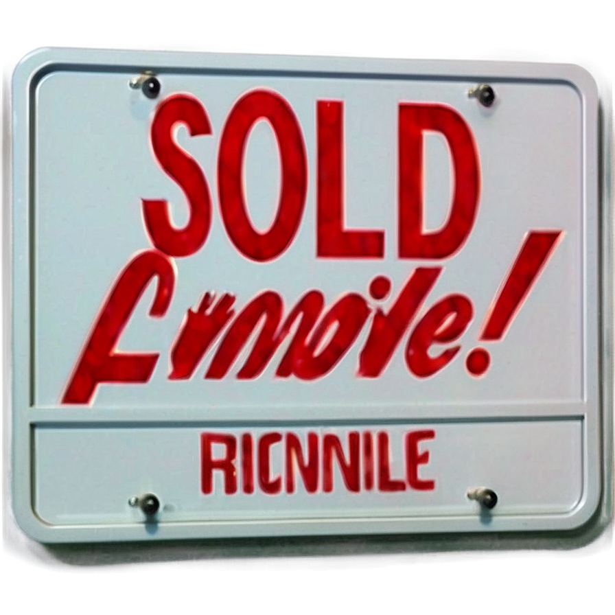 Flashing Sold Sign Png Pha PNG Image