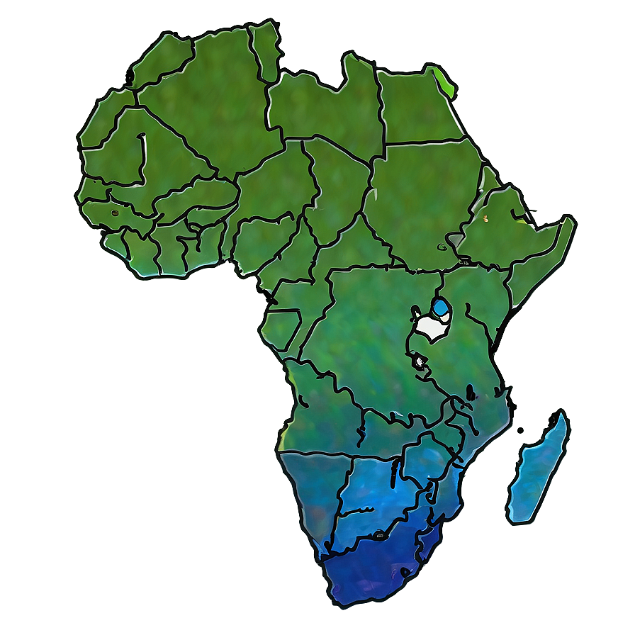 Flat Africa Outline Png Pcf PNG Image