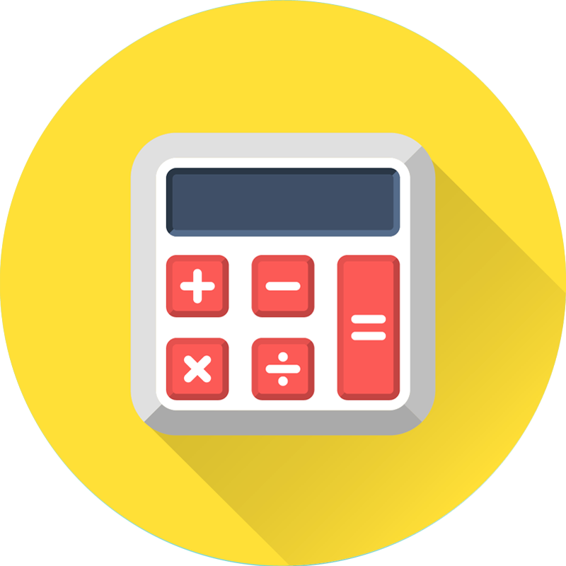 Flat Design Calculator Icon PNG Image