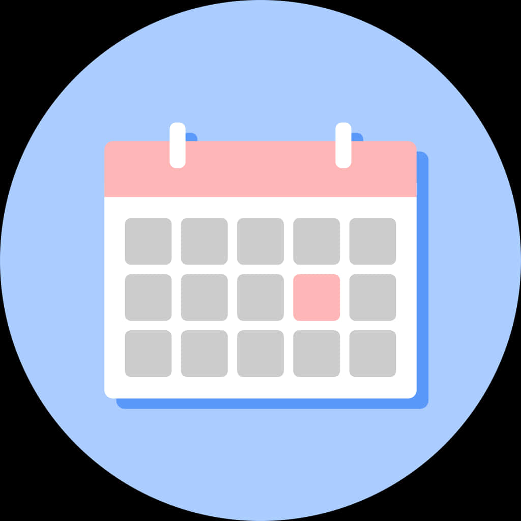 Flat Design Calendar Icon PNG Image