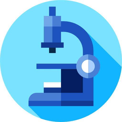 Flat Design Microscope Icon PNG Image