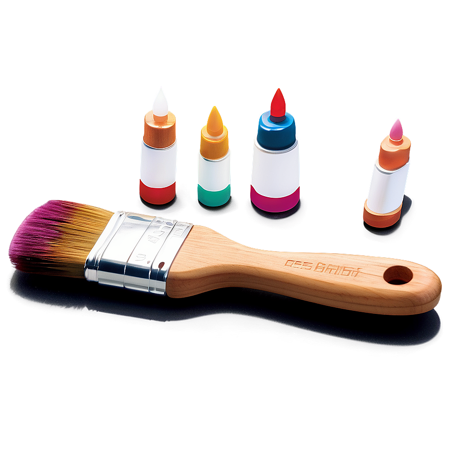 Flat Design Paint Brush Png Oxd PNG Image