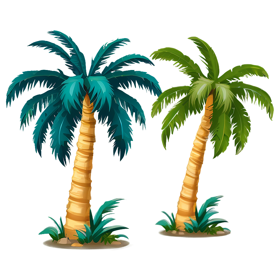 Flat Design Palm Tree Emoji Png 06272024 PNG Image