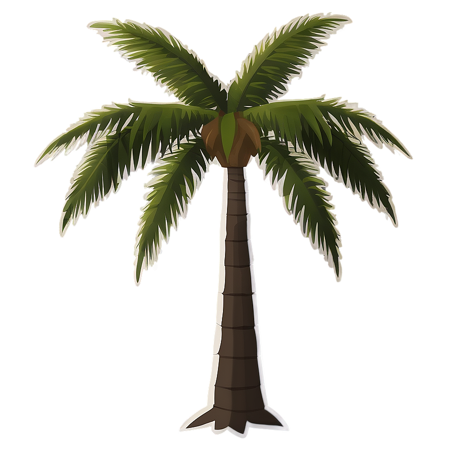 Flat Design Palm Tree Emoji Png 52 PNG Image