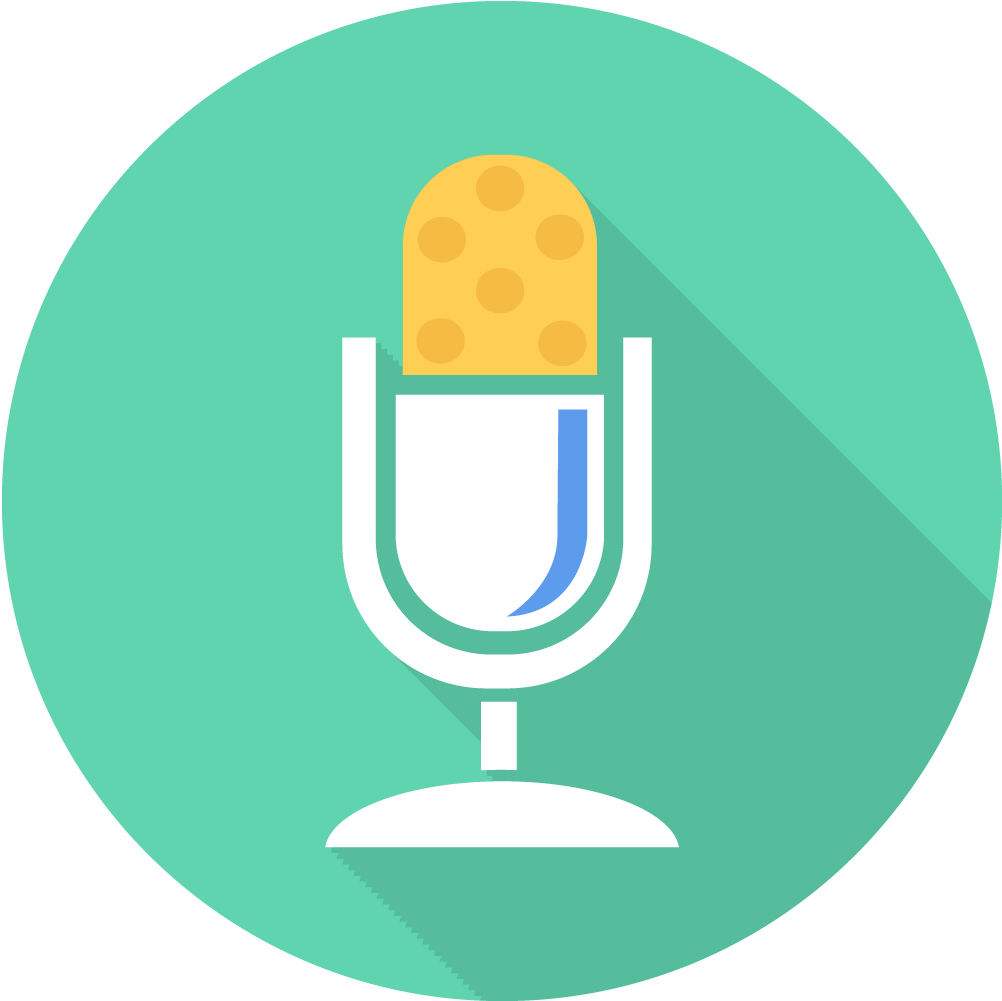 Flat Design Studio Microphone Icon PNG Image