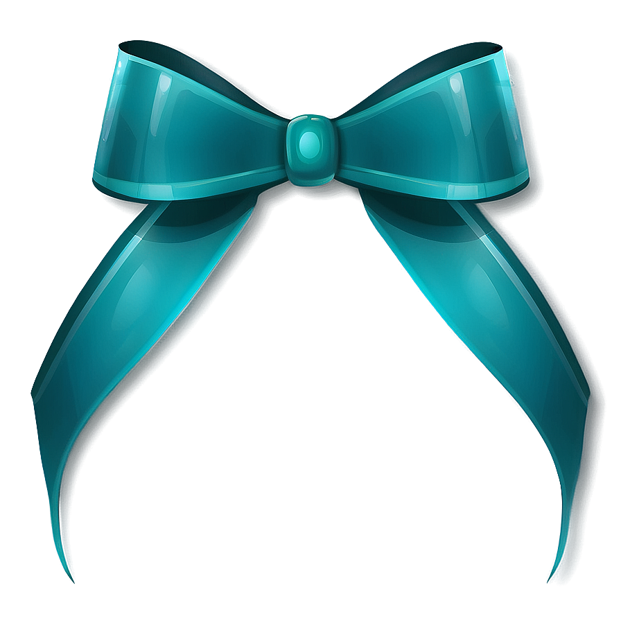 Flat Design Teal Ribbon Png Qsm PNG Image