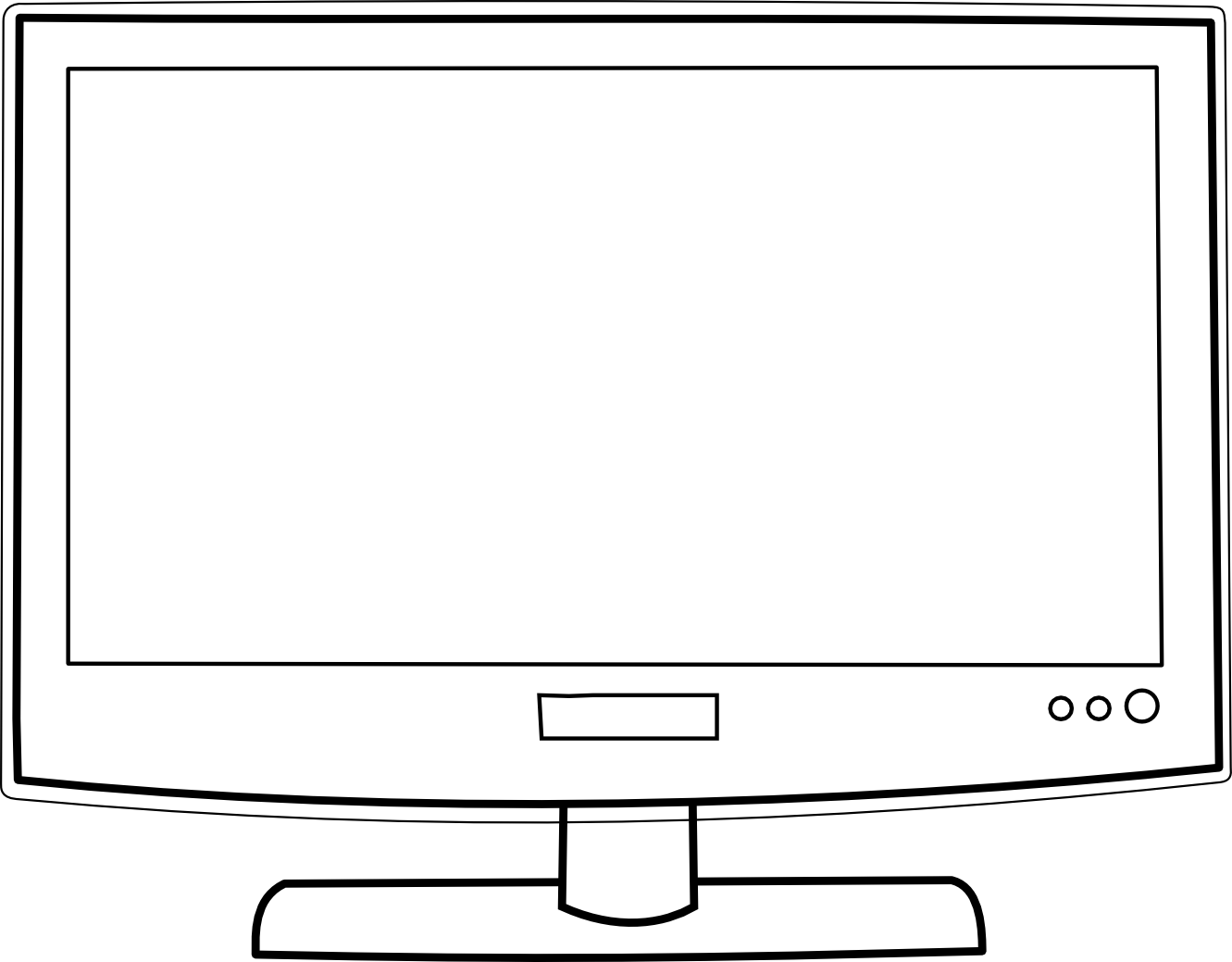 Flat Screen Monitor Clipart PNG Image