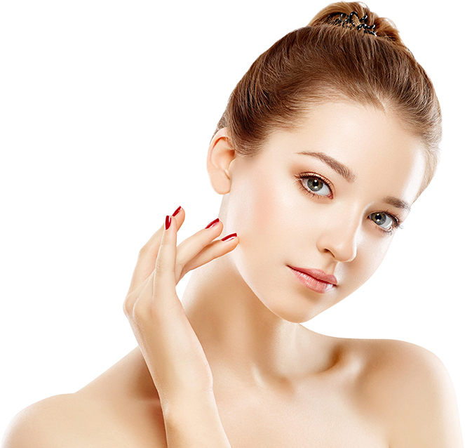 Flawless Skin Beauty Portrait PNG Image