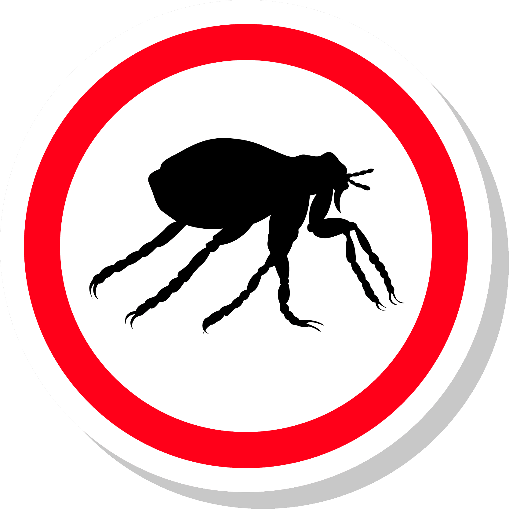 Flea Silhouette Target PNG Image