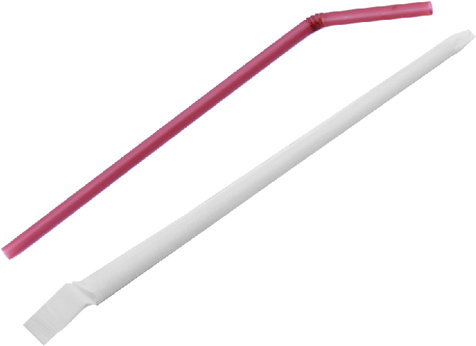 Flexible Plastic Straws PNG Image