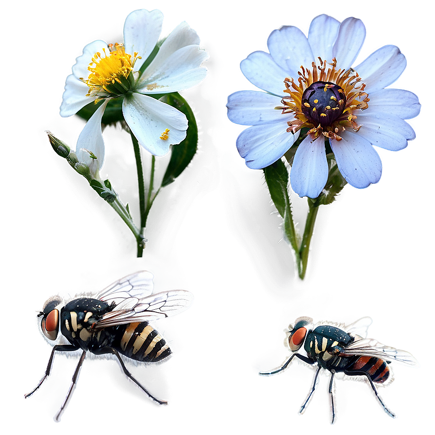 Flies On Flowers Png Llv21 PNG Image