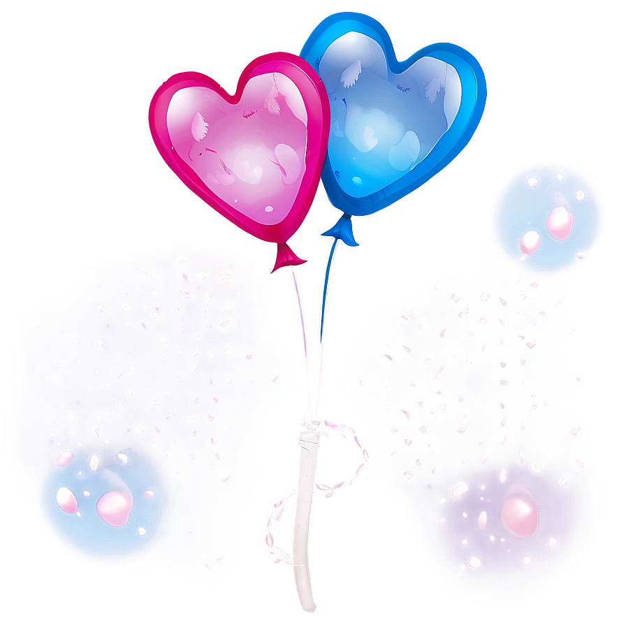 Floating Heart Balloon Bunch Png 06212024 PNG Image