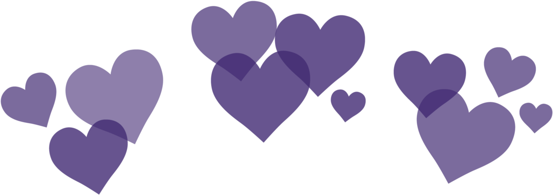 Floating Heart Shapes Graphic PNG Image