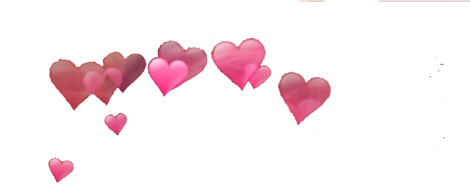 Floating Hearts Effect Overlay PNG Image