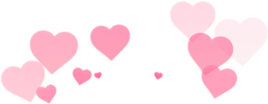 Floating Hearts Graphic PNG Image