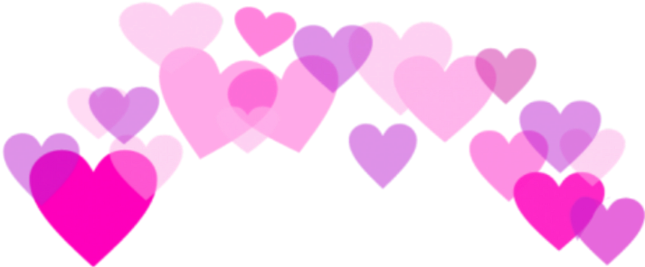 Floating Hearts Graphic PNG Image