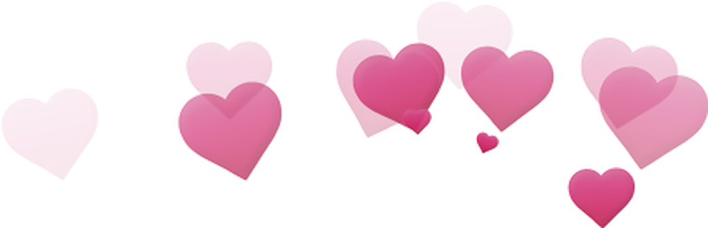 Floating Hearts Graphic PNG Image