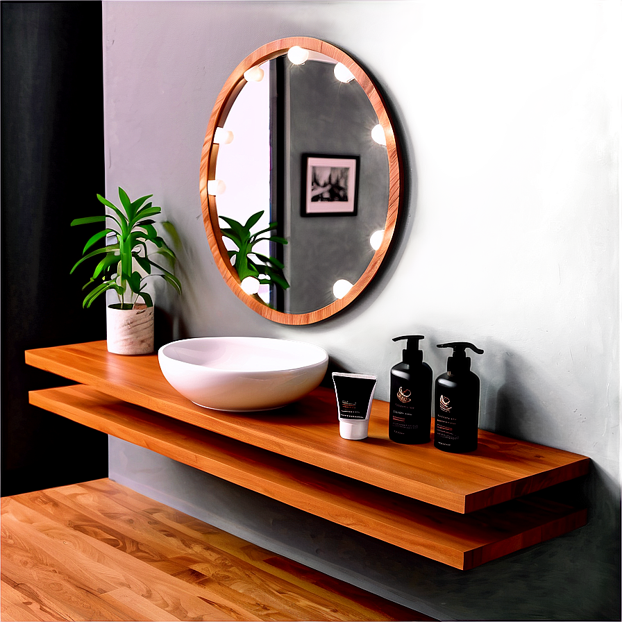 Floating Shelf Vanity Png Cfg PNG Image