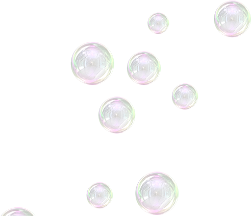 Floating Soap Bubbles Transparent Background PNG Image