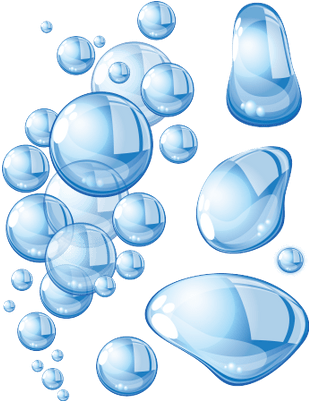 Floating Water Bubbles Graphic PNG Image