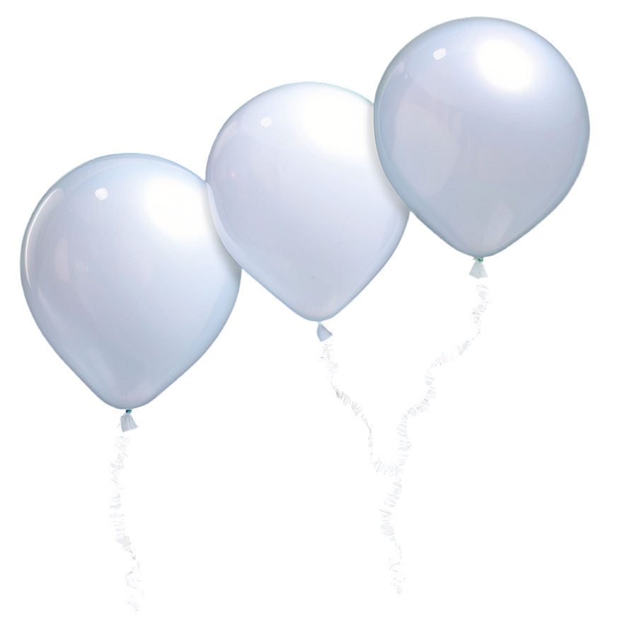 Floating White Balloon Bunch Png 06212024 PNG Image