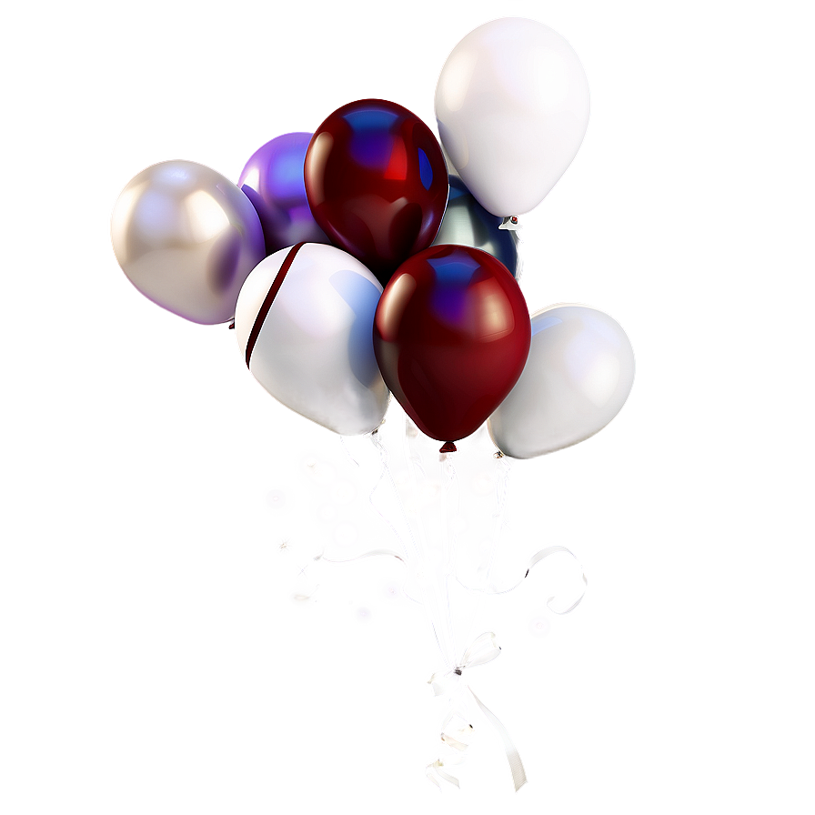 Floating White Balloons Png Qib92 PNG Image