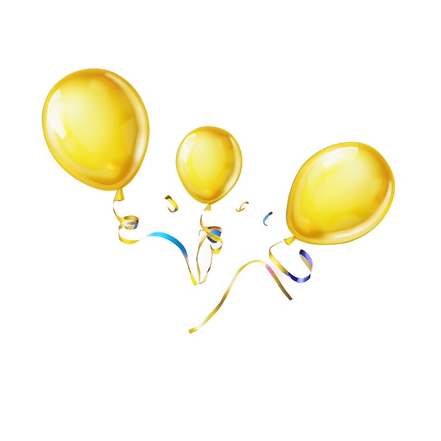 Floating Yellow Balloon Png 06262024 PNG Image