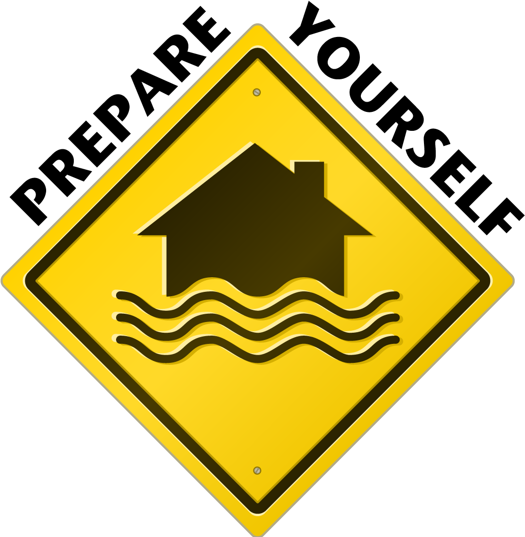 Flood Preparation Sign Alert PNG Image