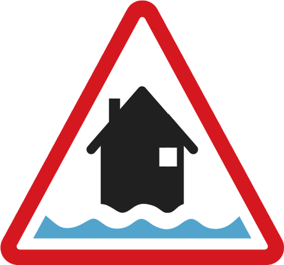 Flood Warning Sign PNG Image