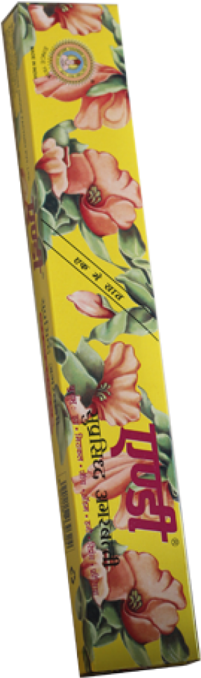 Floral Agarbatti Incense Sticks Packaging PNG Image